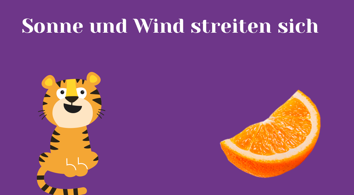 [Translate to English:] Sonne und Wind streiten sich