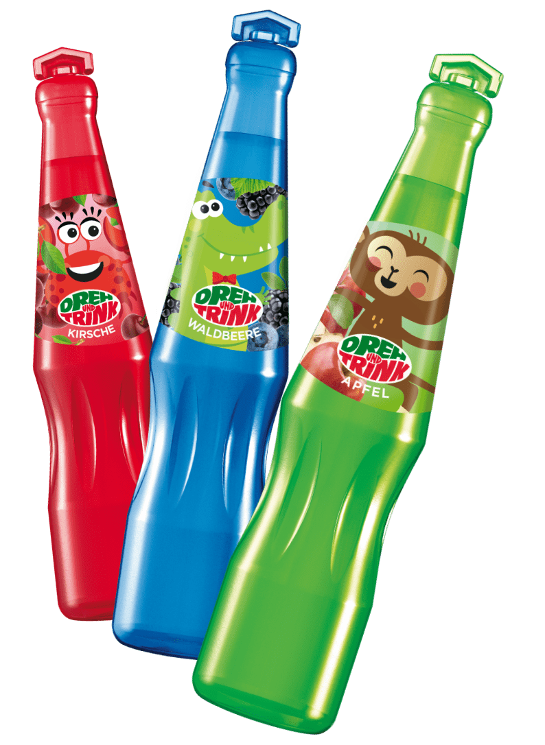 Dreh und Trink Flaschen Gebirgsquellwasser